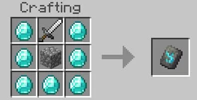 Новый крафт шаблона из железного меча и булыжника