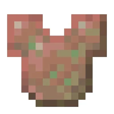 Менее окисленный медный нагрудник