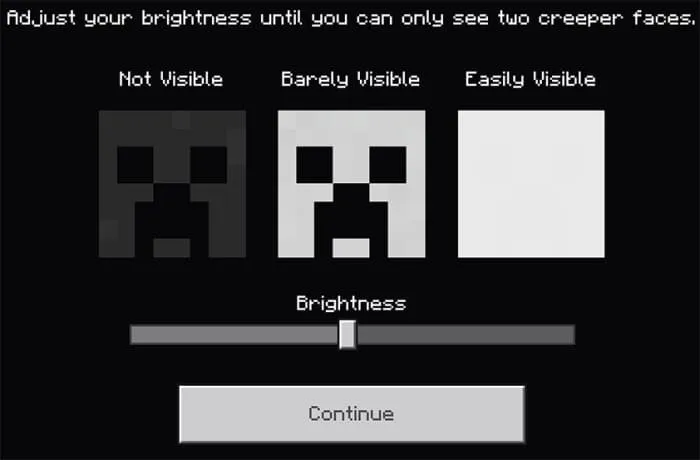 Настройки яркости с проверкой через распознавание криперов