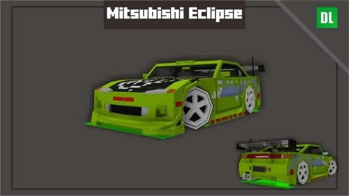 Mitsubishi Eclipse с зелёной раскраской