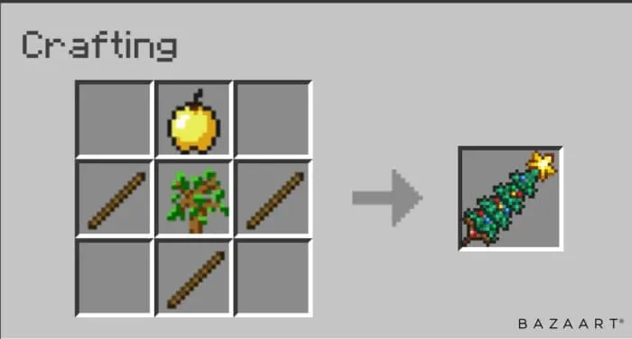 Крафт меча рождественской ёлки