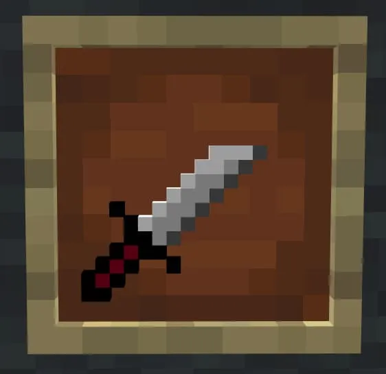 Нож красного капюшона в рамке