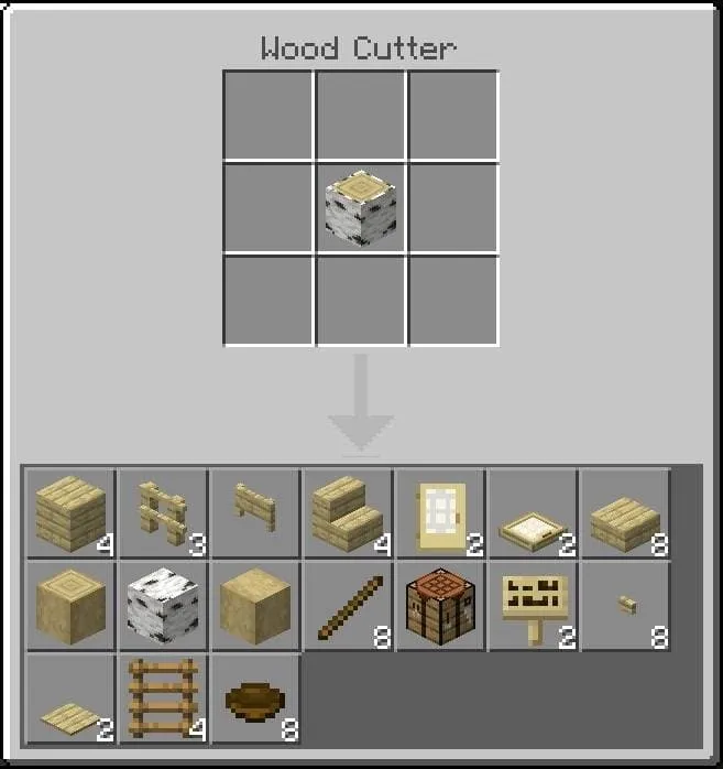 Список рецептов у берёзового бревна