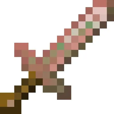 Менее окисленный медный меч