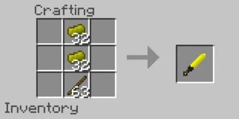 Крафт желтого меча