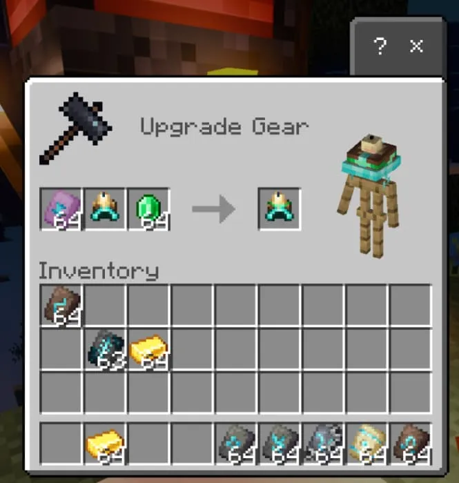 Объедение кузнечного шаблона алмазного шлема