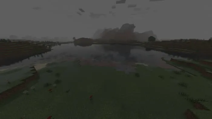 Туман над озером и равниной