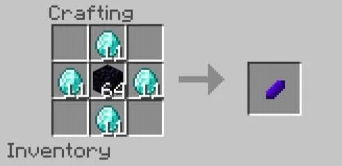 Крафт обсидианового кристалла
