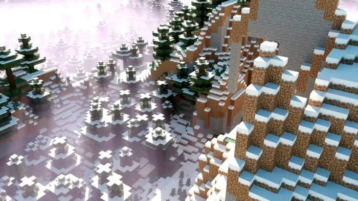 Туман в заснеженной тайге