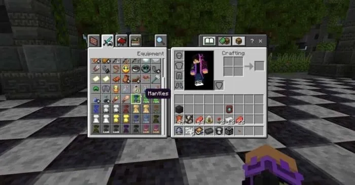 Мантии в режиме творчества Minecraft