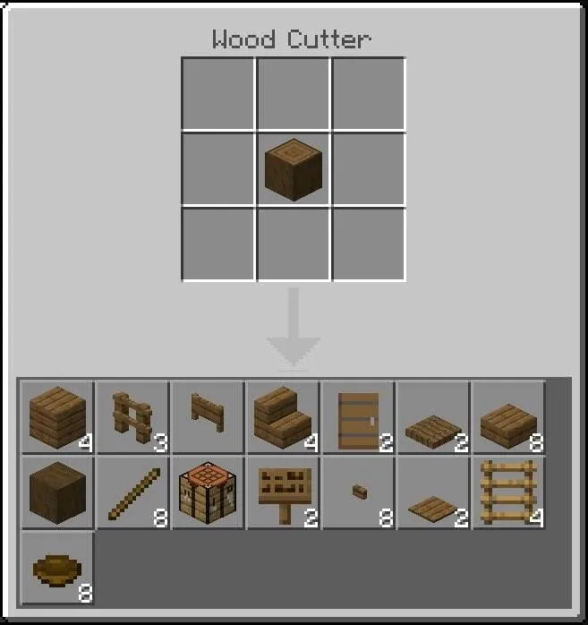 Список рецептов у обтёсанного елового бревна