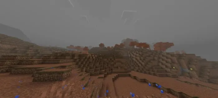 Пасмурная долина с деревьями