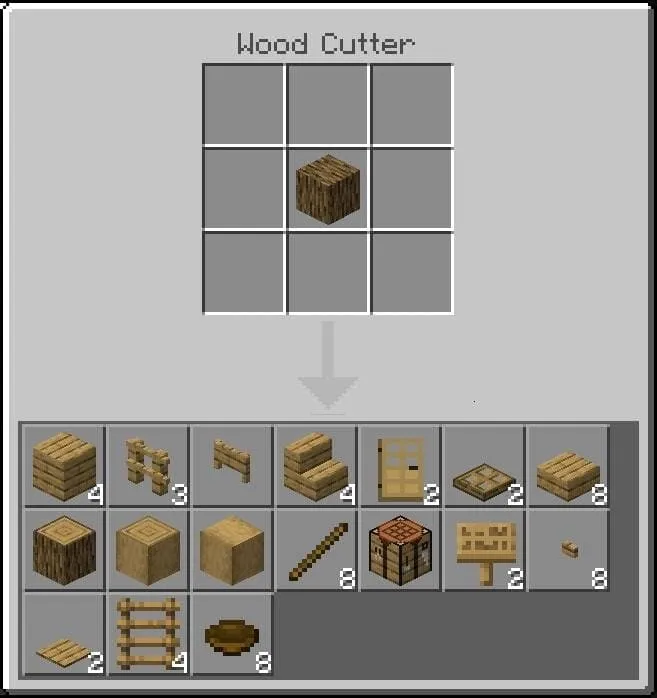 Список рецептов у древесины дуба