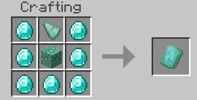 Новый крафт шаблона из призмарина и призмариного блока