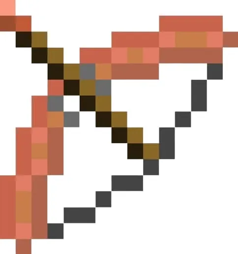 Медный лук с натянутой стрелой