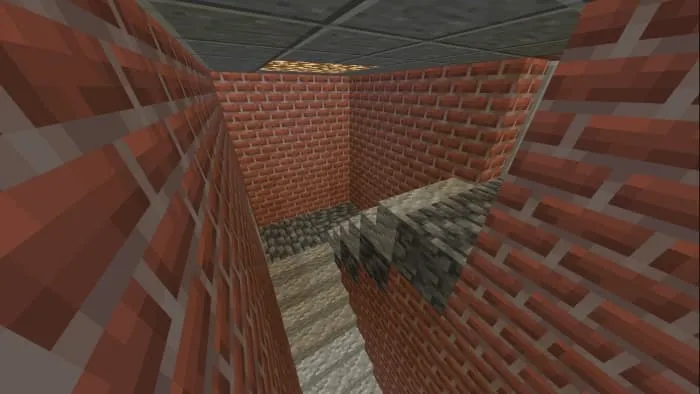 Лестница по каменному коридору