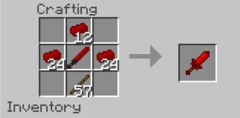 Крафт улучшенного рубинового меча