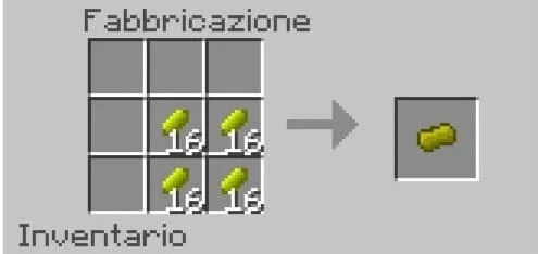 Крафт желтого слитка