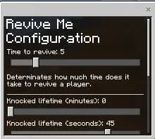 Некоторые параметры для работы мода