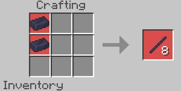 Крафт таинственной стальной палки