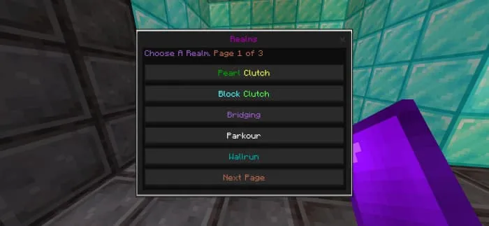 Меню для выбора режима в игре