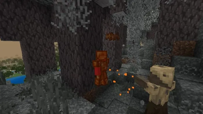 Активация навыка брони из смолы возле скрипящего сердца