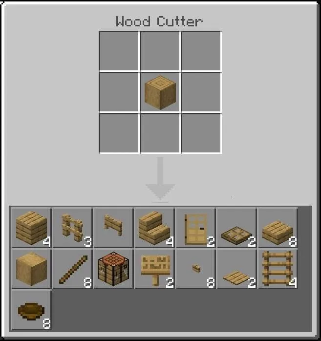 Список рецептов у обтёсанного дубового бревна