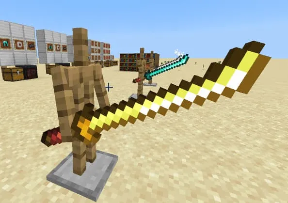 Золотая катана в руке