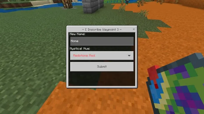 Настройки создания точки