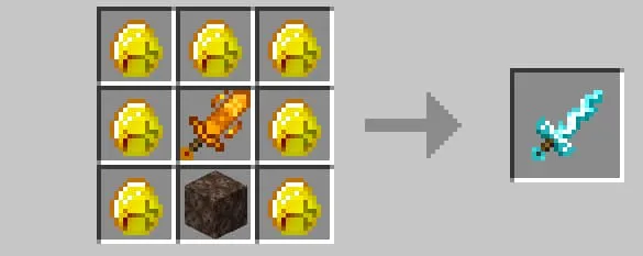 Крафт голубого огненного меча