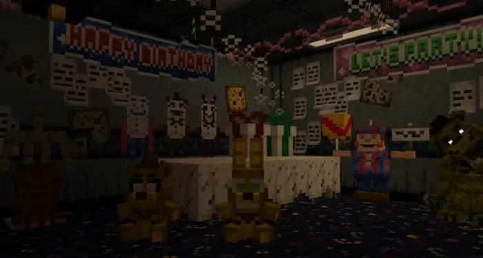 Голден Фредди в Minecraft с модом FNaF Build & Decor