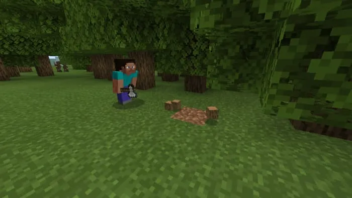 Разрушение дерева с одного удара