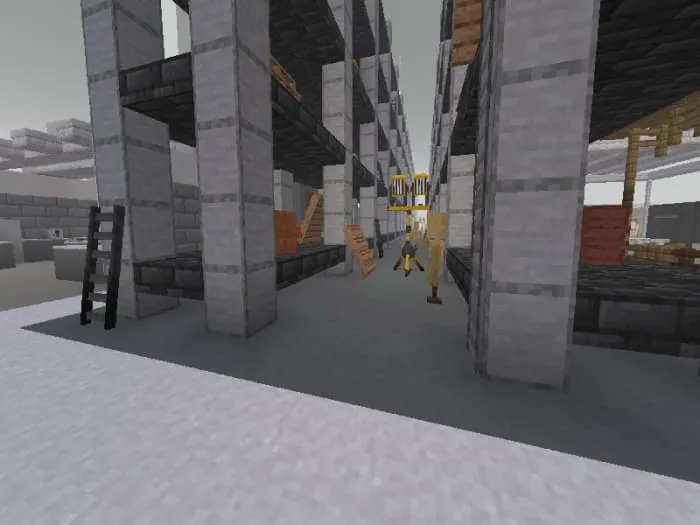 Склад с деревом и ящиками