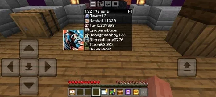 Отображение списка игроков на экране в игре