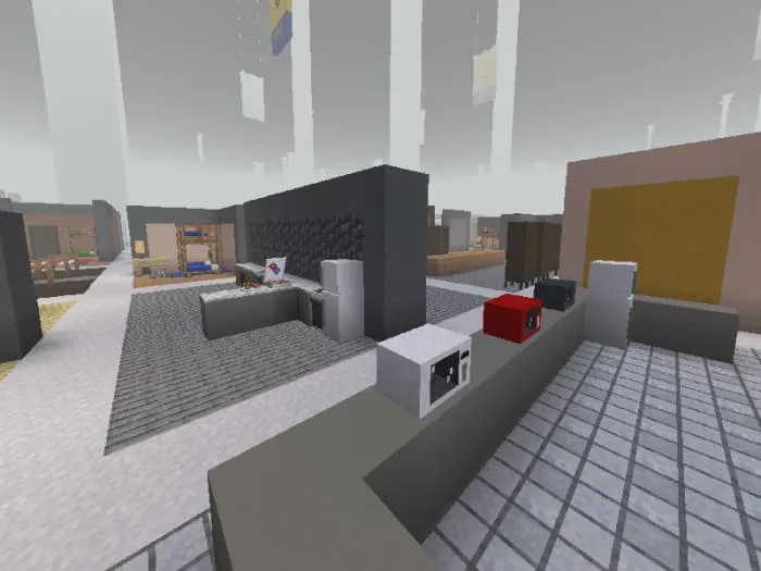 Открытая зона с кухонной мебелью