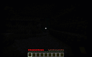 Игрок освещает себе путь в пещере без факела