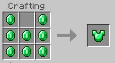 Крафт нагрудника из 8 изумрудов