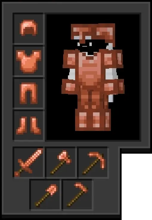 Медная броня и инструменты