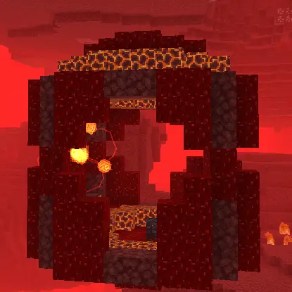 Парящий адский данж красного цвета