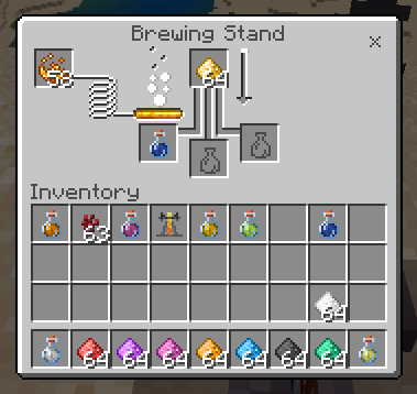 Крафт неловкого зелья с помощью пыльцы желтой пикси