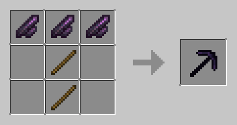 Фиолетовая обсидиановая кирка