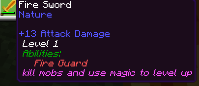 Уровень 1 огненного меча