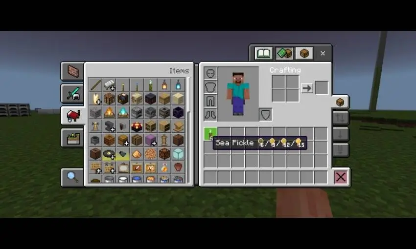 Информация о об уровне освещения факела