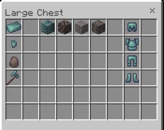 Полный сет брони, новые блоки и ресурсы в сундуке