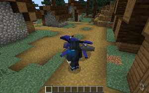 Игрок забирает байк в инвентарь в деревне