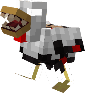 Зубастая курица с черными вкраплениями