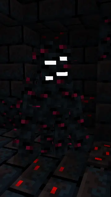 Черно-красный босс в своей темной структуре