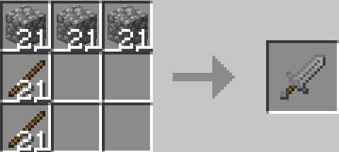 Крафт широкого каменного меча