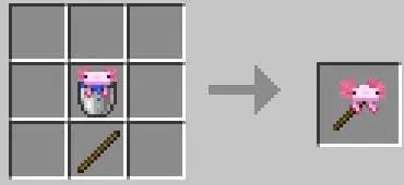 Крафт аксолотля на палочке