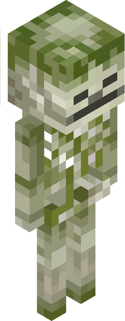 Скелет с замшелыми участками